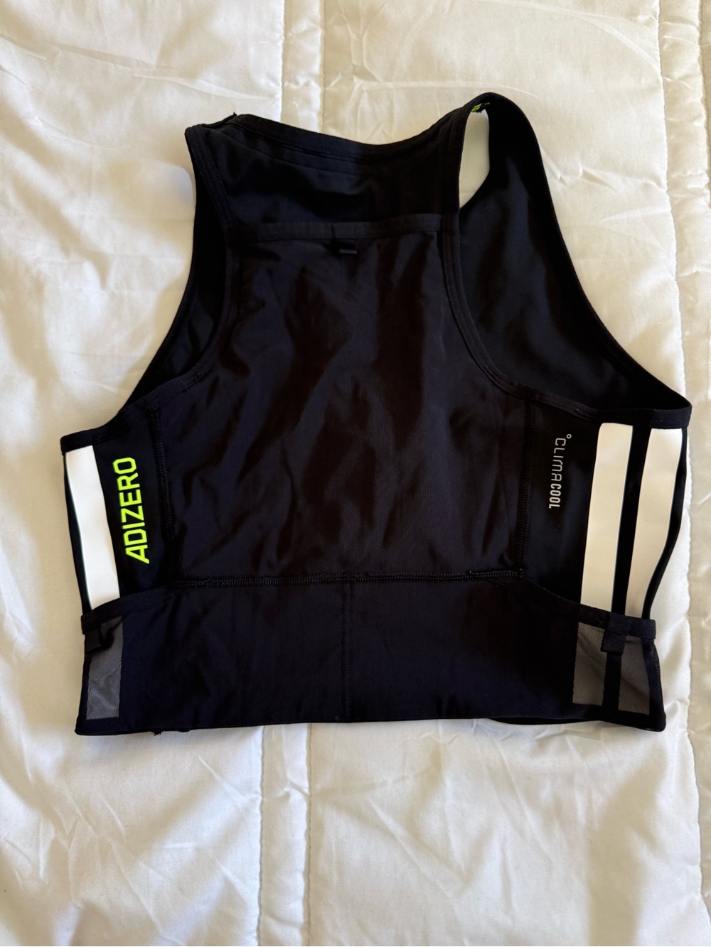 Adidas Women’s Black Adizero running race crop size M